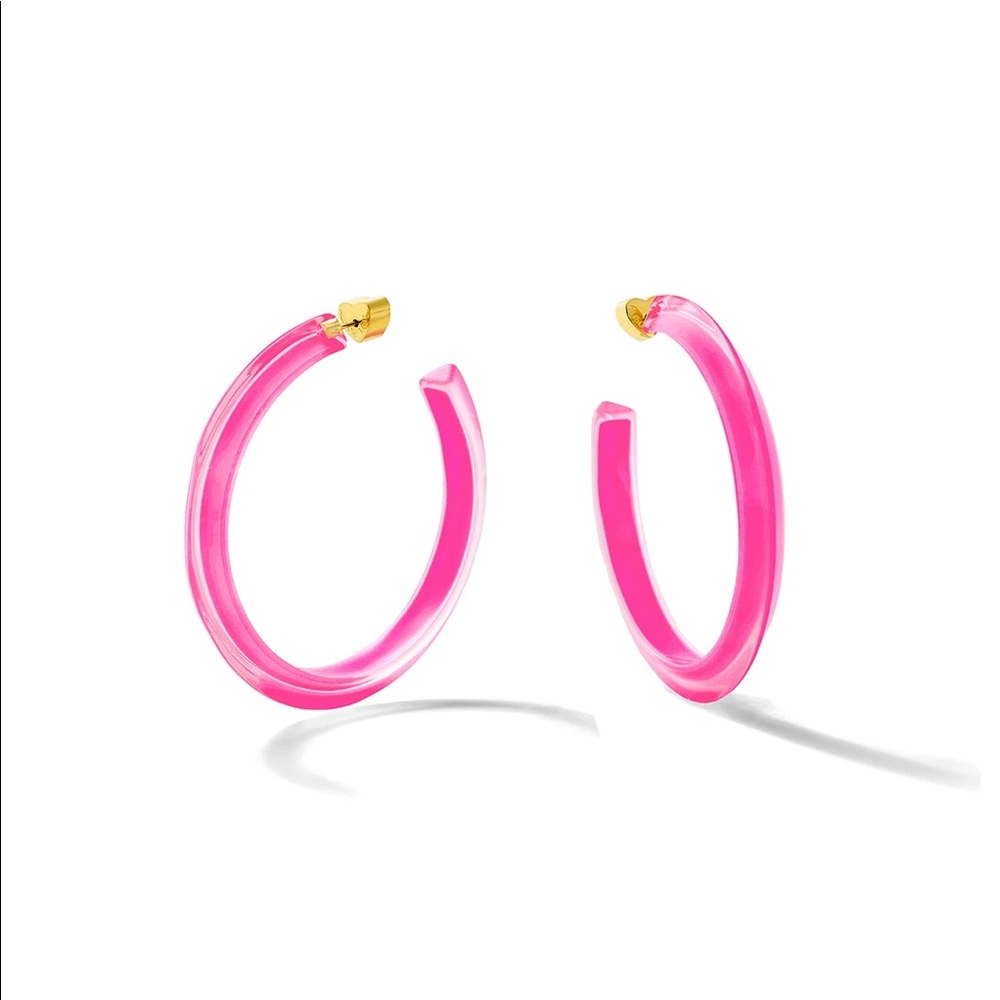 Alison Lou NEON PINK Jelly Hoops💗💗